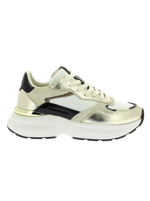 Faith sneakers da donna in pelle bianco e oro CRIME LONDON | 2170151